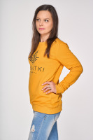 Bavlnená mikina s potlačou, horčicová 1 | Ženy | benatki.com