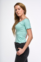 Tričko s odhalenými ramenami, mätové 2 | Ženy | benatki.com