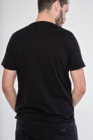 Bavlnené tričko s visačkou na rukáve, čierne 2 | Tričká | benatki.com