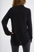 Bavlnená košeľa s dlhým rukávom čierna 3 | Košele, blúzky | benatki.com
