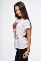 Bavlnené tričko s potlačou, biele 1 | Ženy | benatki.com