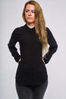 Bavlnená košeľa s dlhým rukávom čierna 1 | Košele, blúzky | benatki.com