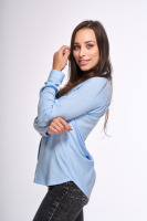 Bavlnená košeľa s dlhým rukávom svetlomodrá 1 | Košele, blúzky | benatki.com
