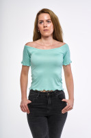 Tričko s odhalenými ramenami, mätové 1 | Tričká, topy | benatki.com