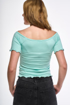 Tričko s odhalenými ramenami, mätové 3 | Ženy | benatki.com