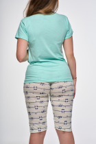 Dvojdielne bavlnené pyžamo s potlačou, mätovovzorované 4 | Ženy | benatki.com