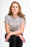 Bavlnené tričko s potlačou, sivé 2 | Ženy | benatki.com