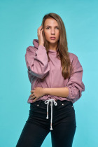 Bavlnená mikina s kapucňou, fialová 5 | Ženy | benatki.com