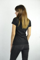 Bavlnené tričko s potlačou, čierne 1 | Ženy | benatki.com
