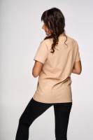 Bavlnené tričko s potlačou, béžové 1 | Ženy | benatki.com