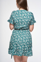 Vzorované šaty, zelenobiele 2 | Šaty | benatki.com